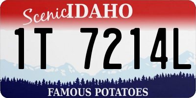 ID license plate 1T7214L