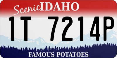 ID license plate 1T7214P