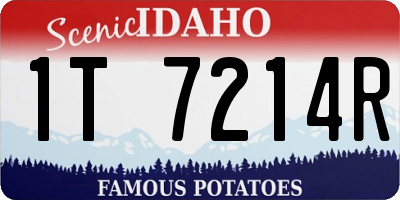 ID license plate 1T7214R