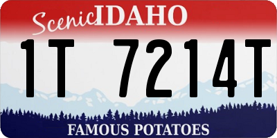 ID license plate 1T7214T