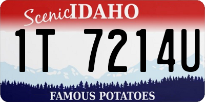 ID license plate 1T7214U