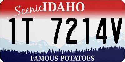 ID license plate 1T7214V