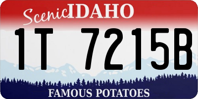 ID license plate 1T7215B
