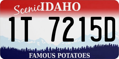 ID license plate 1T7215D