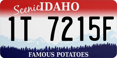 ID license plate 1T7215F