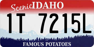 ID license plate 1T7215L