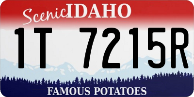 ID license plate 1T7215R