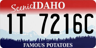 ID license plate 1T7216C