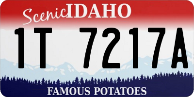ID license plate 1T7217A