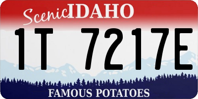 ID license plate 1T7217E