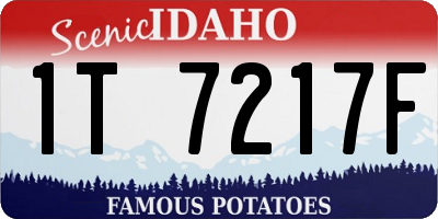 ID license plate 1T7217F