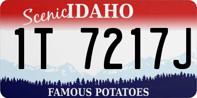 ID license plate 1T7217J