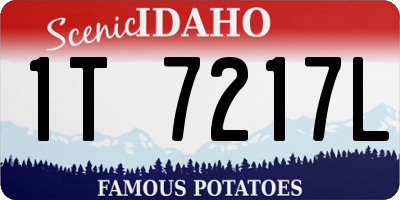 ID license plate 1T7217L