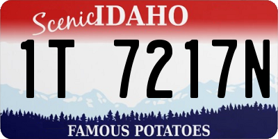 ID license plate 1T7217N
