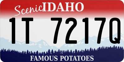 ID license plate 1T7217Q