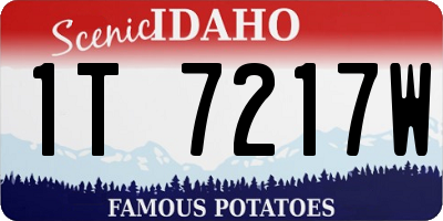 ID license plate 1T7217W