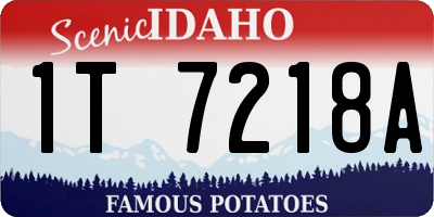 ID license plate 1T7218A