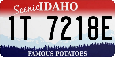 ID license plate 1T7218E