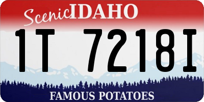 ID license plate 1T7218I