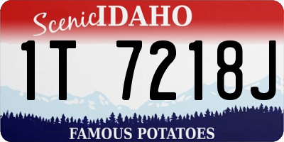 ID license plate 1T7218J