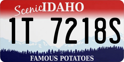 ID license plate 1T7218S