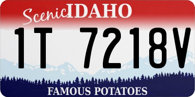 ID license plate 1T7218V