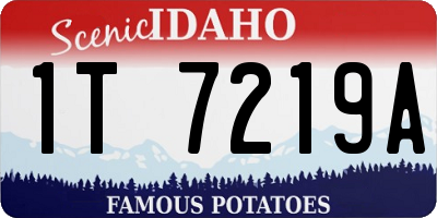 ID license plate 1T7219A