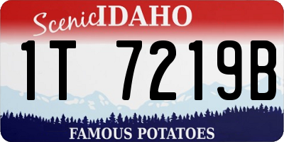 ID license plate 1T7219B
