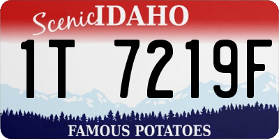 ID license plate 1T7219F