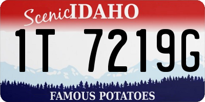 ID license plate 1T7219G