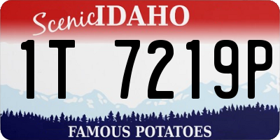 ID license plate 1T7219P