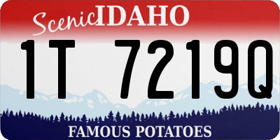 ID license plate 1T7219Q