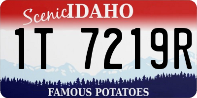 ID license plate 1T7219R