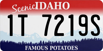 ID license plate 1T7219S