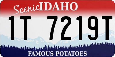 ID license plate 1T7219T