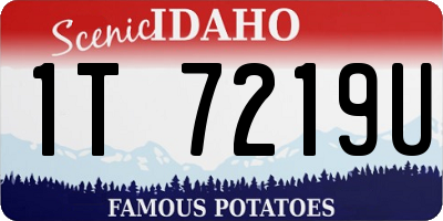 ID license plate 1T7219U