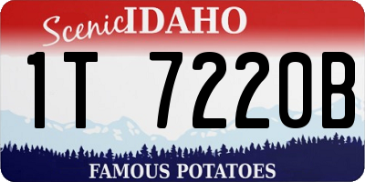 ID license plate 1T7220B