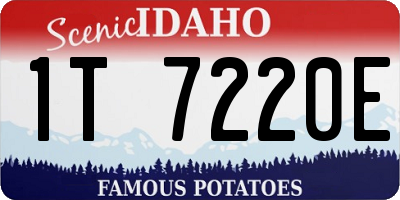 ID license plate 1T7220E
