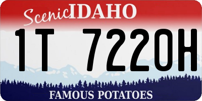ID license plate 1T7220H