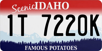ID license plate 1T7220K