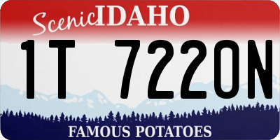 ID license plate 1T7220N