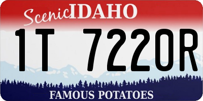 ID license plate 1T7220R