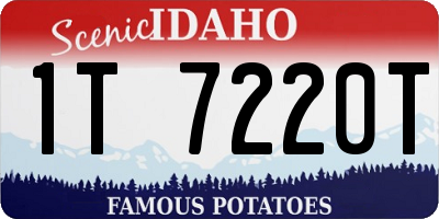 ID license plate 1T7220T
