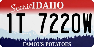 ID license plate 1T7220W