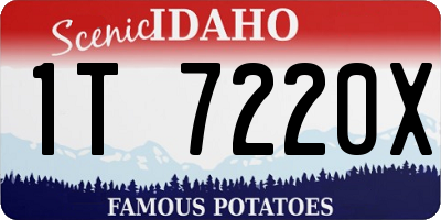 ID license plate 1T7220X