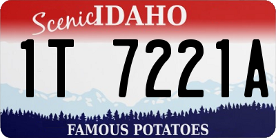 ID license plate 1T7221A