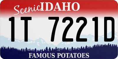ID license plate 1T7221D