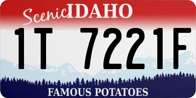 ID license plate 1T7221F