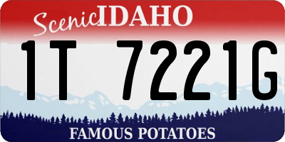 ID license plate 1T7221G