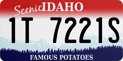 ID license plate 1T7221S